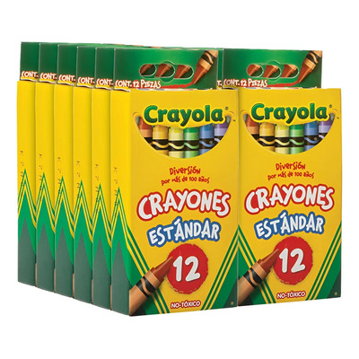 Crayones Crayola 12 Paquetes De 12 Pzas Cada Cajita Color Multicolor
