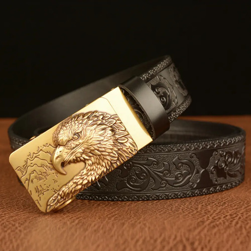 Cinturón De Piel For Hombre Grabado Personalizado Casual