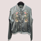 Romeo+juliet Bomber Jacket Bordada Floral (l) - Fashionella