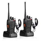 Radios Bidireccionales Recargables Con Auriculares Y Lintern