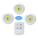 Kit 3 Lampada Luminaria Led Branco Controle Remoto Sem Fio 