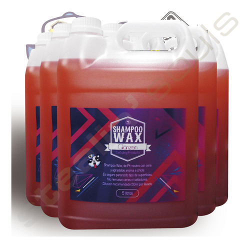 Glänzen | Shampoo Wax | Con Cera | Ph Neutro | 5 Litros