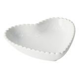 Petisqueira Ou Porta Jóias Formato Coração Em Porcelana 13cm