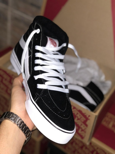 Vans Sk8 Hi Negras Y Blancas