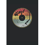 Audio Disco De Vinilo Retro Grunge: Cuaderno Punteado Din A4