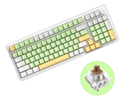 Teclado Inalámbrico Ajazz Ak992 Gasket Trimodo Retroiluminad