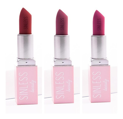 Lote 3 Labial Mate Sinless Beauty