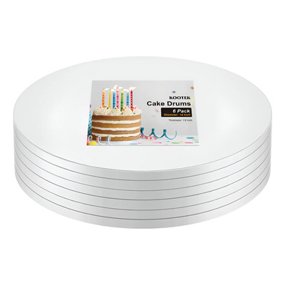 Cake Drum Kootek, Cartón Blanco Redondo De 14 Pulgadas, Paqu