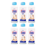 Talco Infantil Baby Poppy Pele Bebê Macia Perfumada 6x200g