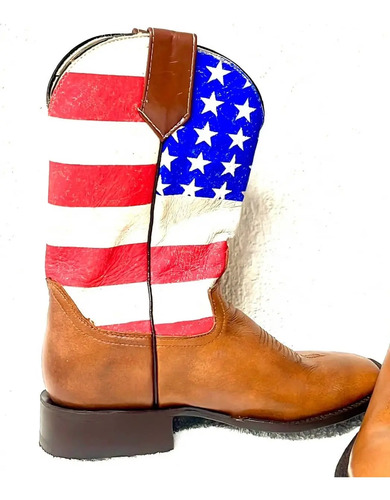 Botas Vaqueras Estados Unidos Bandera 7 1/2 Mexicano