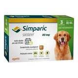 Simparic Cães 20 A 40 Kg 80 Mg Caixa 3 Comprimidos - Zoetis