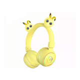 Audífono Bluetooth Pollito Amarillo Orejas Niños Niñas 