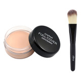 Base De Maquillaje Nude Face Liquid Cover Corrector Y Brocha