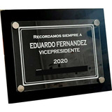 Placa Conmemorativa Reconocimiento Recordatoria Pared Chica