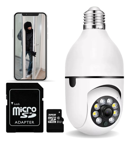 Camera Ip Lampada Segurança 360 Noturna Wifi Prova D'agu