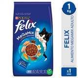 Alimento Gato Felix Adulto Megamix Proteina Purina Bolsa 1kg