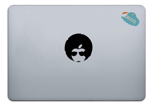 Calcomanía Sticker Vinil Para Laptop Manzana Afro Mod2