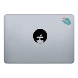 Calcomanía Sticker Vinil Para Laptop Manzana Afro Mod2