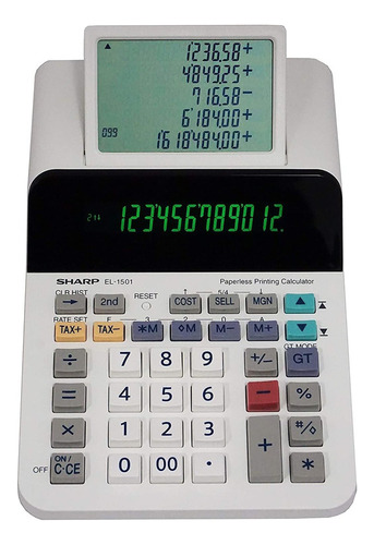 Calculadora De Impresión Inalámbrica Sin Papel Sharp El-1501