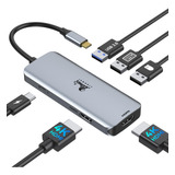 Adaptador Usb C Dual Hdmi 4k Dell/lenovo/hp