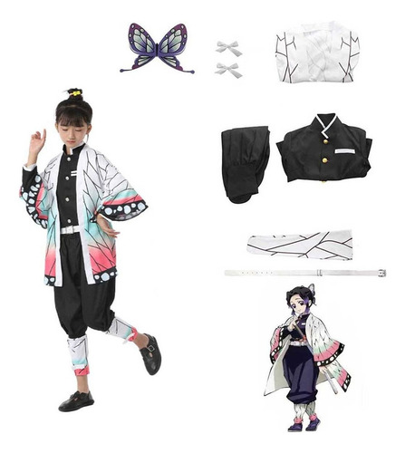 Kimetsu No Yaiba Traje De Kimono De Cosplay Para Niños-kocho