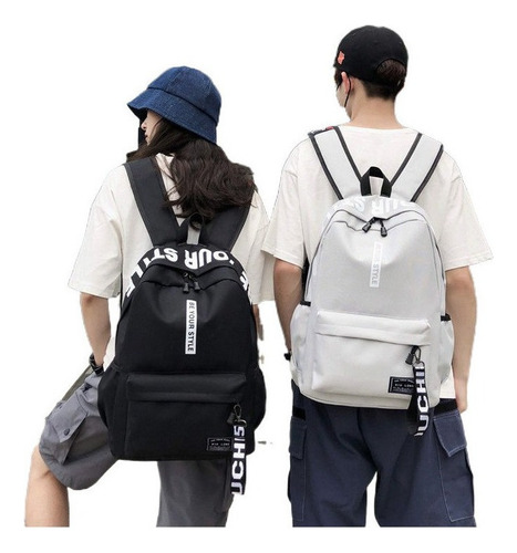 Mochila Hombre Moderna Estampado De Moda Estilo Coreano