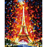 Torre Eiffel C Kit Paint By Numbers 40x50 Incluye Bastidor