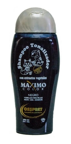 Shampoo Osspret Maximo Color Negro Perros Y Gatos 260ml