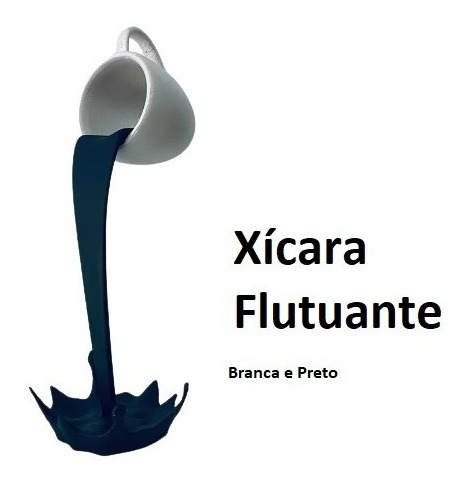 Xícara Flutuante Café Chá Derramado Escultura Cantinho 