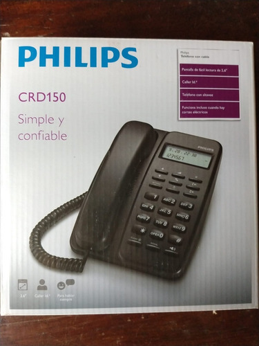 Teléfono Fijo Philips Crd150 Negro En Caja Nuevo