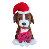 Inflable Navideño Perrito Y Letrero Feliz Navidad 120cm