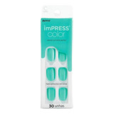 Unhas Autocolantes Kiss Ny Impress Curto Abstract Imc17xb