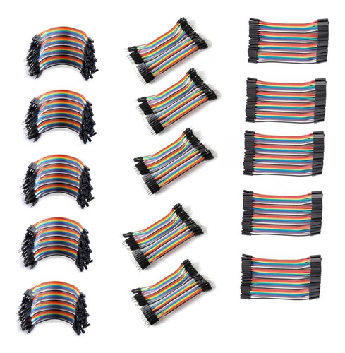 Kit 600 Cables 10cm Para Arduino Protoboard Y Sensores Ptec