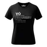 Camiseta T-shirt Vó Dicionário Significado Dia Das Mães Vó