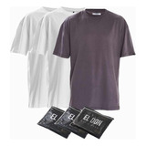 Pack X3 Remeras Basicas Blanco Negro Gris Oversize El Don