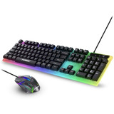 Kit Teclado Y Mouse Gamer Usb  Forev Fv-q305s Luces