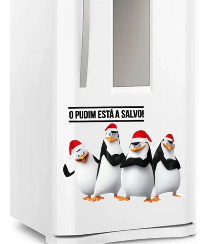 Adesivo Decorativo Pinguins De Madagascar Natal Médio