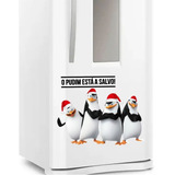 Adesivo Decorativo Pinguins De Madagascar Natal Médio