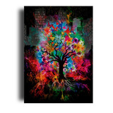 Cuadro Decorativo Canvas  Comedor 60x80cm Arbol Colores