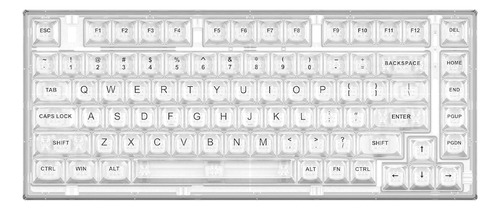 Teclado Gamer Yunzii X75 Pro Mecanico Crystal White Switch