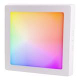 Plafon Luminaria Led 24w Sobrepor Quadrado Rgb Smart Wifi