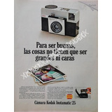 Cartel Camaras Fotograficas Kodak Instamatic 25 1968 588