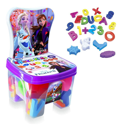 Brinquedo De Montar Com Letras E Números Educakids Frozen 2