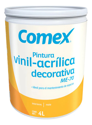 Galón Pintura Vinílica Comex Me-70 4 Litros Varios Colores | Envío gratis
