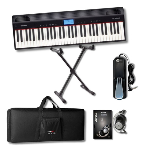 Piano Digital Roland Go 61p Piano Bluetooh + Kit C/ Acessóri