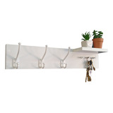 Perchero Blanco Moderno Minimalista De Pared Con Llavero