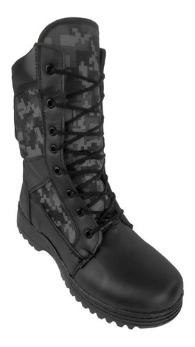 Botas Tácticas Camuflajeadas Militar Policía Seguridad Piel 