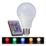 Ampolleta Led Colores Rgb Con Control Remoto 3w Fiestas