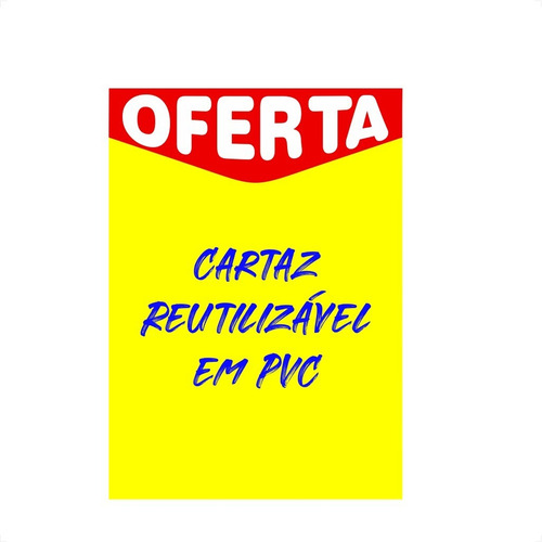 Kit 12 Cartaz Oferta Pvc Reutilizável, Supermercado Ref. 66