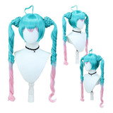 Vocaloid Hatsune Miku Cosplay Peluca Largo Pelo 100cm Y